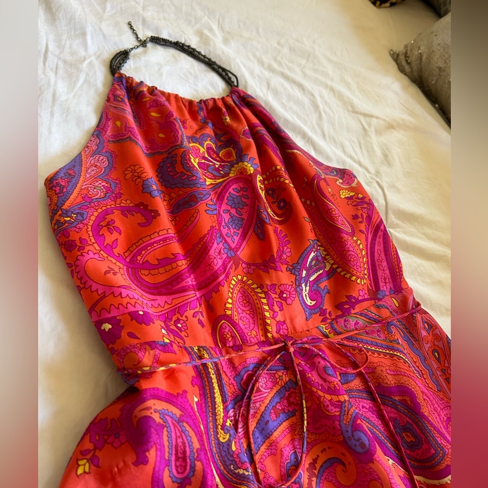 Ralph Lauren size 2 silk paisley halter dress